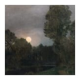 Parklandschaft im Mondschein, Ch. Leitner, datiert 1914