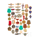 A large group of awards and shoulder boards, mostly Soviet Union, 2nd half of the 20th century