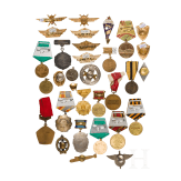 A large group of awards and shoulder boards, mostly Soviet Union, 2nd half of the 20th century