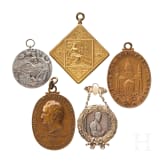 Five big medals and plaques of German national singers' festivals