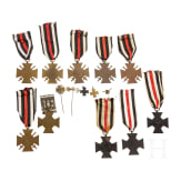 Ten Prussian honour crosses for front fighters, 1914 - 1918