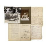 Mixed lot of German documents from the 19th and early 20th century, 3 signatures of Emperors Wilhelm I and II, photos of WW 1 and press fotos of Queen Elizabeth's state visit to Berlin in 1965