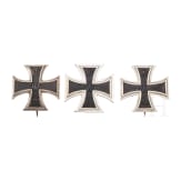 Three Iron Crosses 1st class 1914 with engravings