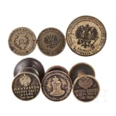 Six Russian/Soviet Union official seals resp. punches, 19th/20th century