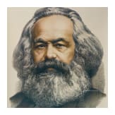 Three posters "Fathers of the Revolution" Marx, Engels and Lenin, 1980s
