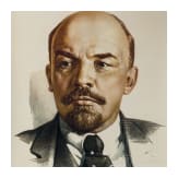 Three posters "Fathers of the Revolution" Marx, Engels and Lenin, 1980s