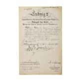 King Ludwig II of Bavaria - an autograph, dated 24.11.1884