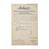 King Ludwig II of Bavaria - an autograph, dated 21.7.1885