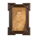 A portrait of King Ludwig II with owner's label of Princess Alfons