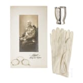 Prince Alfons of Bavaria - photo, gloves, glasses, silver cup