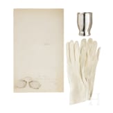 Prince Alfons of Bavaria - photo, gloves, glasses, silver cup