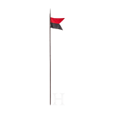 Tubular steel lance with flag