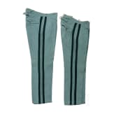 Prussia - two cloth trousers for Jaeger officers, circa 1910