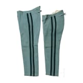 Prussia - two cloth trousers for Jaeger officers, circa 1910