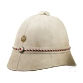 Two pith helmets M 1896 for officers of the Protective Troop in East Africa and Cameroon, circa 1900