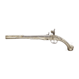Miquelet pistol with silverstock, Ottoman Empire, Albanian circa 1850