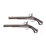 A pair of flintlock cavalry pistols by LeRoy à Paris, circa 1710/20