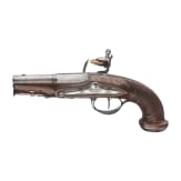 A French pocket flintlock pistol, circa 1790