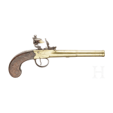 A brass flintlock pistol, Ketland & Co. (Birmingham/London), circa 1790