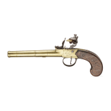 A brass flintlock pistol, Ketland & Co. (Birmingham/London), circa 1790