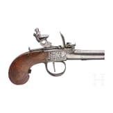 A Belgian flintlock pocket oistol, circa 1800