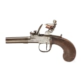 A Belgian flintlock pocket pistol, circa 1800