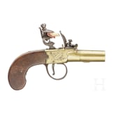 A British flintlock pocket pistol, Sharpe (London), circa 1800