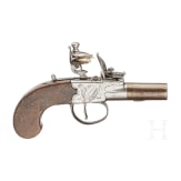 A flintlock pocket pistol by Spencer in London, circa 1800