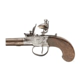 A flintlock pocket pistol by Spencer in London, circa 1800