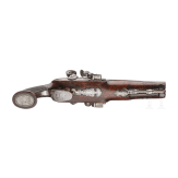 A side-by-side flintlock pistol by A. Peron &agrave; St. Omer, France, 1845