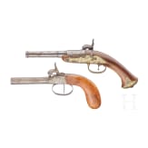 Two percussion pistols, 18th/19th century
