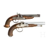 two percussion pistols, Li&egrave;ge, around 1820/1840