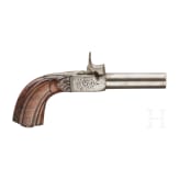 A Belgian percussion pocket pistol, circa 1840