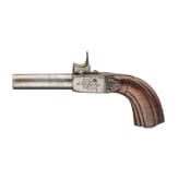 A Belgian percussion pocket pistol, circa 1840