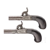 A pair of percussion pocket pistols from Li&egrave;ge, circa 1840