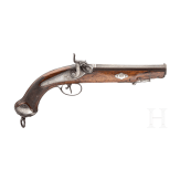 A percussion pistol by Feliz Guiasola, Eibar, dated 1845