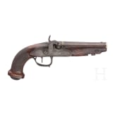 A percussion pocket pistol, France, circa 1850