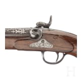 A percussion pistol with silver inlaid Ottoman barrel, mid-19th century