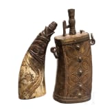 Two powder flasks, Hungary/Balcans, 19th century