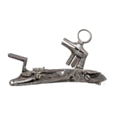 A Portugese flintlock with a "Meio &agrave; Francesa-Meio &agrave; Portuguesa"- mechanism, 18th century