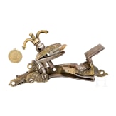 A brass-inlaid Miquelet flintlock, Algeria, early 19th century