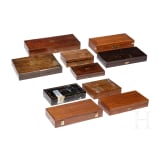 Lot of wooden cases for handguns, 19/20th century