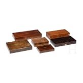 Lot of wooden cases for handguns, 19/20th century