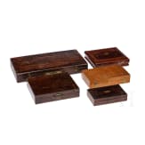 Lot of wooden cases for handguns, 19/20th century