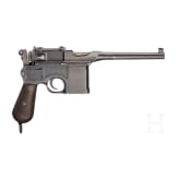 A "Broomhandle" Mauser C 96 "Wartime Commercial", with shoulder stock and leather harness