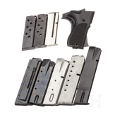 Mixed lot of eight magazines and grips