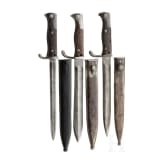 Three shortened bayonets 98, 1st quarter 20th century