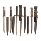 Five Mauser bayonets