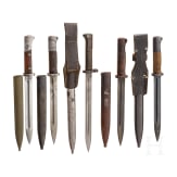 Five Mauser bayonets