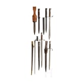 Mixed lot of six bayonets (European)